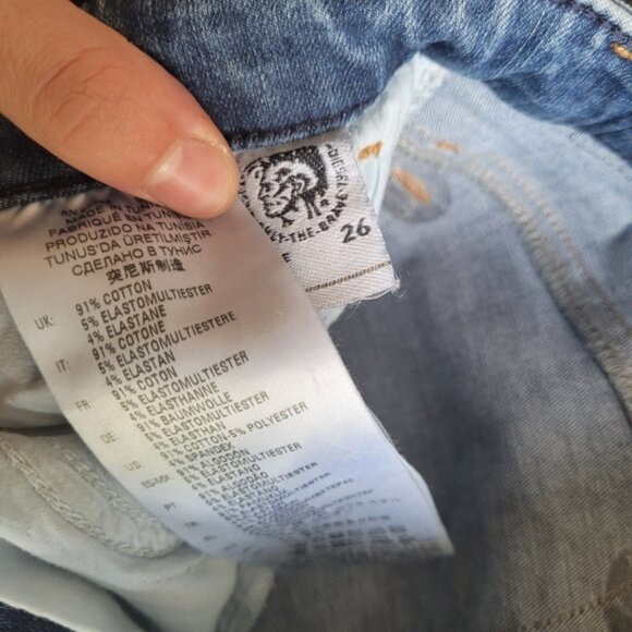 Diesel Skinzee-Xp super slim skinny jeans size W26L30 - Picture 8 of 9